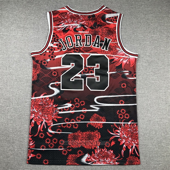 Camiseta Chicago Bulls Michael Jordan #23 Mitchell & Ness Lunar New Year Rojo